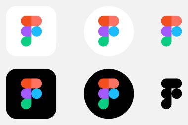 Figma Logo Paketi, Figma Uygulama Simgesi Set Vektörü, Düzenlenebilir SVG, PNG, Şeffaf Arkaplan, Dijital İndirme İçin Özel Sosyal Medya Tasarımı