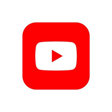 YouTube Logo Simgesi, YT Uygulama Vektörü, Düzenlenebilir SVG, PNG, Şeffaf Arkaplan, Dijital İndirme İçin Özel Sosyal Medya Tasarımı