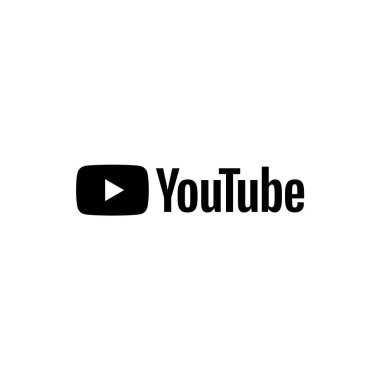 YouTube Wordmark Siyah Logo Simgesi, YT Uygulama Vektörü, Düzenlenebilir SVG, PNG, Şeffaf Arkaplan, Dijital İndirme İçin Özel Sosyal Medya Tasarımı