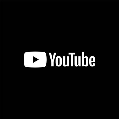 YouTube Wordmark Beyaz Logo Simgesi, YT Uygulama Vektörü, Düzenlenebilir SVG, PNG, Şeffaf Arkaplan, Dijital İndirme İçin Özel Sosyal Medya Tasarımı