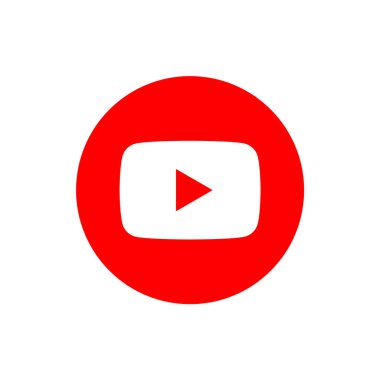 YouTube Çemberi Logo Simgesi, YT Uygulama Vektörü, Düzenlenebilir SVG, PNG, Şeffaf Arkaplan, Dijital İndirme İçin Özel Sosyal Medya Tasarımı