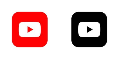 YouTube Renk ve Siyah Kare Logo Vektörü, YouTube Uygulama Simgesi, Düzenlenebilir SVG, PNG, Şeffaf Arkaplan, Dijital İndirme İçin Özel Sosyal Medya Tasarımı