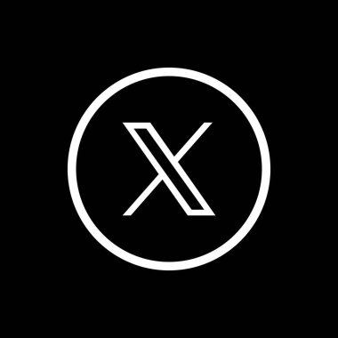 X Logosu Siyah Çember Taslak Simgesi, X Uygulama Vektörü, Düzenlenebilir SVG, PNG, Şeffaf Arkaplan, Dijital İndirme İçin Özel Sosyal Medya Tasarımı