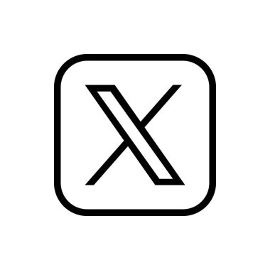 X Logo Ana Hattı Beyaz Simgesi, X Uygulama Vektörü, Düzenlenebilir SVG, PNG, Şeffaf Arkaplan, Dijital İndirme İçin Özel Sosyal Medya Tasarımı