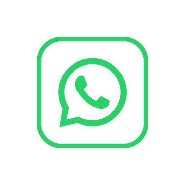 WhatsApp Logo Ana Hattı Simgesi, WA Uygulama Vektörü, Düzenlenebilir SVG, PNG, Saydam Arkaplan, Dijital İndirme İçin Özel Sosyal Medya Tasarımı
