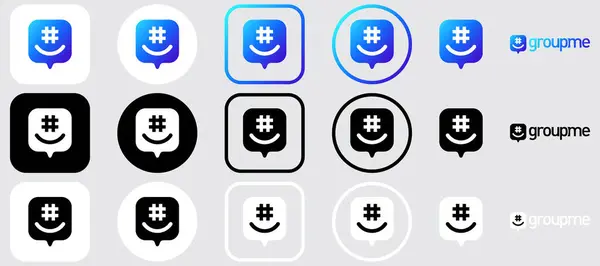 GroupMe Logo Mega Paket Simgesi Seti, GroupMe Uygulama Vektörü, Düzenlenebilir SVG, PNG, Şeffaf Arkaplan, Dijital İndirme İçin Özel Sosyal Medya Tasarımı