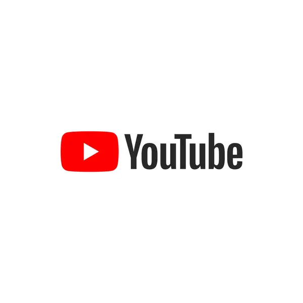YouTube Wordmark Logo Simgesi, YT Uygulama Vektörü, Düzenlenebilir SVG, PNG, Şeffaf Arkaplan, Dijital İndirme İçin Özel Sosyal Medya Tasarımı