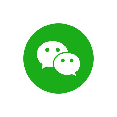 WeChat Circle Logo Simgesi, WeChat Uygulama Vektörü, Düzenlenebilir SVG, PNG, Şeffaf Arkaplan, Dijital İndirme İçin Özel Sosyal Medya Tasarımı
