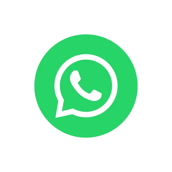 WhatsApp Circle Logo Simgesi, WA Uygulama Vektörü, Düzenlenebilir SVG, PNG, Şeffaf Arkaplan, Dijital İndirme İçin Özel Sosyal Medya Tasarımı