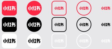 Rednote Logo Mega Paket Simgesi Seti, Rednote Uygulama Vektörü, Düzenlenebilir SVG, PNG, Şeffaf Arkaplan, Dijital İndirme İçin Özel Sosyal Medya Tasarımı