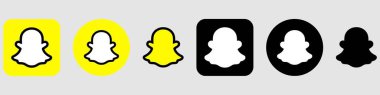 Snapchat Logo Paket Simgesi Set, Snapchat Uygulama Vektörü, Düzenlenebilir SVG, PNG, Şeffaf Arkaplan, Dijital İndirme İçin Özel Sosyal Medya Tasarımı (6)
