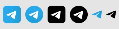Telegram Logo Mega Paket Simgesi Seti, Telegram Uygulama Vektörü, Düzenlenebilir SVG, PNG, Şeffaf Arkaplan, Dijital İndirme İçin Özel Sosyal Medya Tasarımı (5)