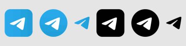 Telegram Logo Mega Paket Simgesi Seti, Telegram Uygulama Vektörü, Düzenlenebilir SVG, PNG, Şeffaf Arkaplan, Dijital İndirme İçin Özel Sosyal Medya Tasarımı (6)