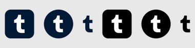 Tumblr Logo Paket Set Vektörü, Tumblr Uygulama Simgesi, Düzenlenebilir SVG, PNG, Şeffaf Arkaplan, Dijital İndirme İçin Premium Sosyal Ortam Tasarımı