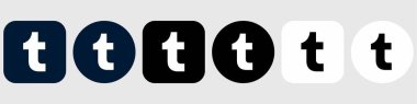 Tumblr Logo Paket Simgesi Seti, Tumblr Uygulama Vektörü, Düzenlenebilir SVG, PNG, Şeffaf Arkaplan, Dijital İndirme İçin Özel Sosyal Ortam Tasarımı