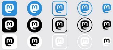 Mastodon Logo Mega Paket Simgesi Seti, Mastodon Uygulama Vektörü, Düzenlenebilir SVG, PNG, Şeffaf Arkaplan, Dijital İndirme İçin Özel Sosyal Medya Tasarımı