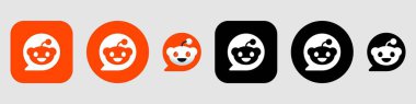 Reddit Logo Paket Simgesi Seti, Reddit Uygulama Vektörü, Düzenlenebilir SVG, PNG, Şeffaf Arkaplan, Dijital İndirme için Premium Sosyal Ortam Tasarımı (9)