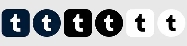 Tumblr Logo Paket Simgesi Seti, Tumblr Uygulama Vektörü, Düzenlenebilir SVG, PNG, Şeffaf Arkaplan, Dijital İndirme İçin Özel Sosyal Ortam Tasarımı