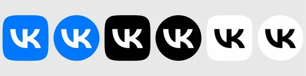VK Logo Paket Simgesi Seti, VK Uygulama Vektörü, Düzenlenebilir SVG, PNG, Şeffaf Arkaplan, Dijital İndirme İçin Özel Sosyal Medya Tasarımı