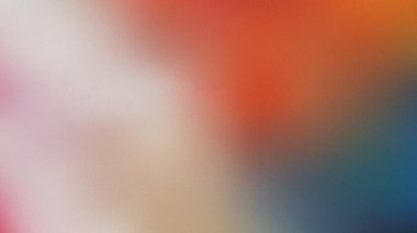 Mavi, deniz mavisi, turuncu, beyaz, renk gradyanı kaba bir arka plan şablonu. Boş alan, kumlu ses, kirli doku, parlak ışık ve parıltı. Noel, doğum günü, sevgililer günü, anneler günü..