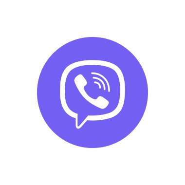 Viber Çember Logo Simgesi, Viber Uygulama Vektörü, Düzenlenebilir SVG, PNG, Şeffaf Arkaplan, Dijital İndirme İçin Özel Sosyal Medya Tasarımı