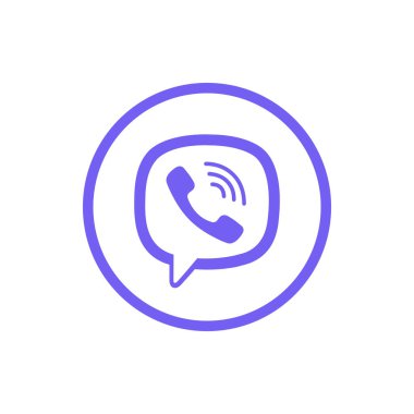 Viber Logo Çemberi Ana Hattı Simgesi, Viber Uygulama Vektörü, Düzenlenebilir SVG, PNG, Saydam Arkaplan, Dijital İndirme İçin Özel Sosyal Medya Tasarımı