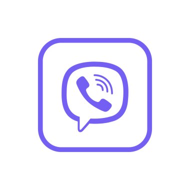 Viber Logo Ana Hattı Simgesi, Viber Uygulama Vektörü, Düzenlenebilir SVG, PNG, Şeffaf Arkaplan, Dijital İndirme İçin Özel Sosyal Medya Tasarımı