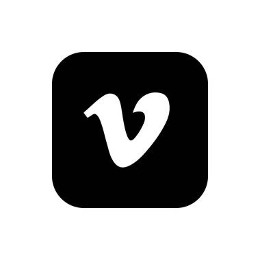 Vimeo Siyah Logo Simgesi, Vimeo Uygulama Vektörü, Düzenlenebilir SVG, PNG, Şeffaf Arkaplan, Dijital İndirme İçin Özel Sosyal Ortam Tasarımı