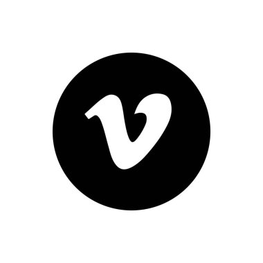 Vimeo Circle Siyah Logo Simgesi, Vimeo Uygulama Vektörü, Düzenlenebilir SVG, PNG, Şeffaf Arkaplan, Dijital İndirme İçin Premium Sosyal Ortam Tasarımı