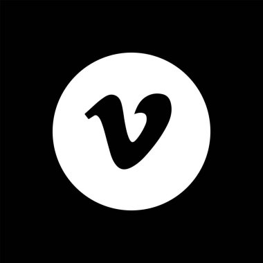 Vimeo Circle Beyaz Logo Simgesi, Vimeo Uygulama Vektörü, Düzenlenebilir SVG, PNG, Şeffaf Arkaplan, Dijital İndirme İçin Premium Sosyal Ortam Tasarımı