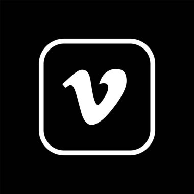 Vimeo Logo Ana Hattı Beyaz Simge, Vimeo Uygulama Vektörü, Düzenlenebilir SVG, PNG, Şeffaf Arkaplan, Dijital İndirme İçin Özel Sosyal Medya Tasarımı
