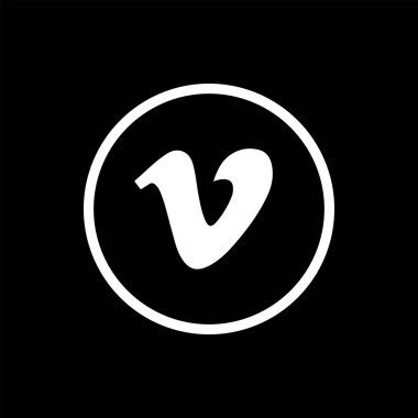 Vimeo Logo Beyaz Çember Ana Hattı Simgesi, Vimeo Uygulama Vektörü, Düzenlenebilir SVG, PNG, Şeffaf Arkaplan, Dijital İndirme İçin Özel Sosyal Medya Tasarımı