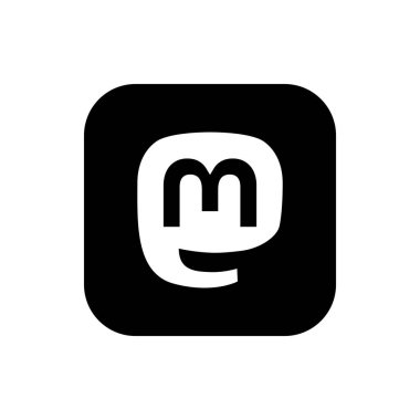 Mastodon Siyah Logo Simgesi, Mastodon Uygulama Vektörü, Düzenlenebilir SVG, PNG, Şeffaf Arkaplan, Dijital İndirme İçin Özel Sosyal Medya Tasarımı