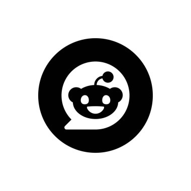 Kırmızı Çember Siyah Logo Simgesi, Reddit Uygulama Vektörü, Düzenlenebilir SVG, PNG, Şeffaf Arkaplan, Dijital İndirme İçin Özel Sosyal Medya Tasarımı