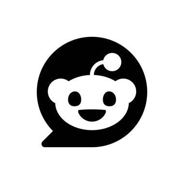 Reddit Simgesi Siyah Logosu, Reddit Uygulama Vektörü, Düzenlenebilir SVG, PNG, Şeffaf Arkaplan, Dijital İndirme İçin Özel Sosyal Medya Tasarımı