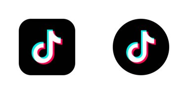 TikTok Logo Paket Simgesi Seti, TikTok Uygulama Vektörü, Düzenlenebilir SVG, PNG, Şeffaf Arkaplan, Dijital İndirme İçin Özel Sosyal Medya Tasarımı (5)