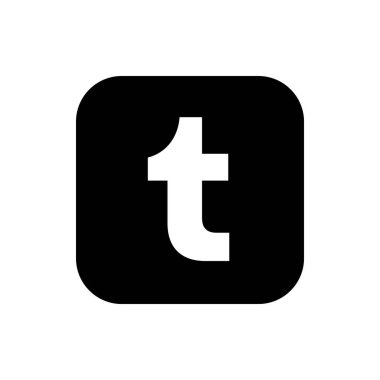 Tumblr Çemberi Siyah Logo Simgesi, Tumblr Uygulama Vektörü, Düzenlenebilir SVG, PNG, Şeffaf Arkaplan, Dijital İndirme İçin Özel Sosyal Medya Tasarımı