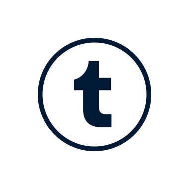Tumblr Logo Çemberi Ana Hattı Simgesi, Tumblr Uygulama Vektörü, Düzenlenebilir SVG, PNG, Şeffaf Arkaplan, Dijital İndirme İçin Özel Sosyal Medya Tasarımı