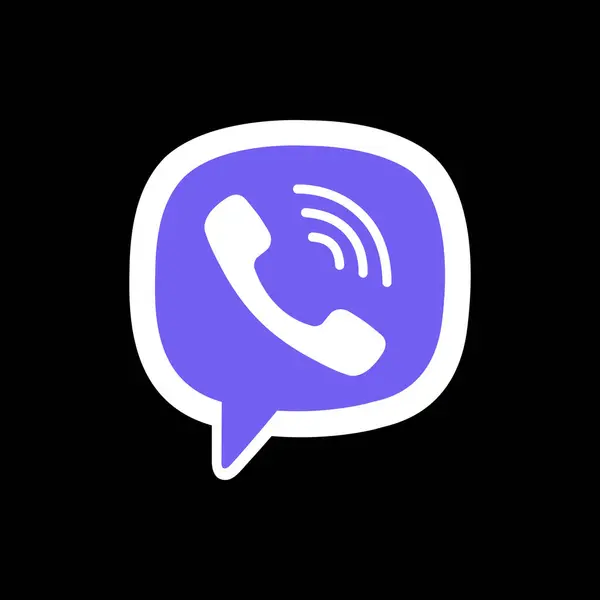 Viber Simgesi Yeni Beyaz Mor BG, Viber Uygulama Vektörü, Düzenlenebilir SVG, PNG, Şeffaf Arkaplan, Dijital İndirme İçin Özel Sosyal Medya Tasarımı