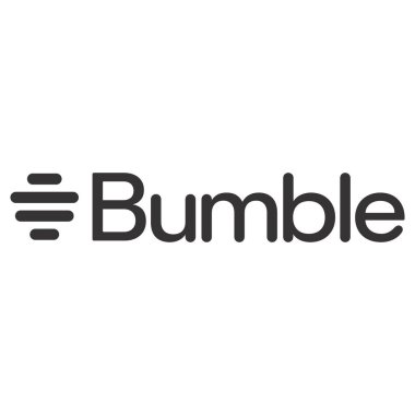 Siyah Bumble Uygulama Logosu SVG 'de Resmi Vektör Simgesi ve UI UX Tasarımı için PNG