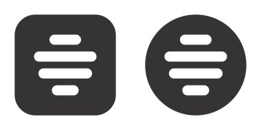 UI UX Projeleri için Bumble Square ve Circle Black Logo İkili Biçim Vektör Simgesi