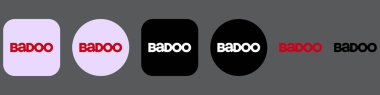 Yaratıcı Kullanım için Badoo Uygulama Logosu Koleksiyonu Düzenlenebilir SVG ve Şeffaf PNG Paketi