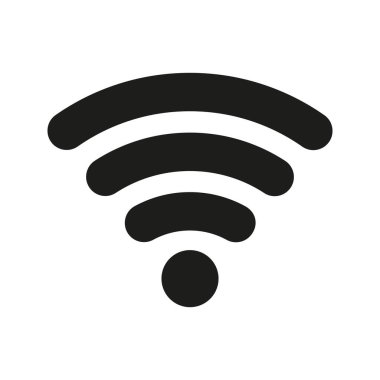 Wifi Simgesi Yuvarlak Wifi Logosu Beyaz Arkaplanda