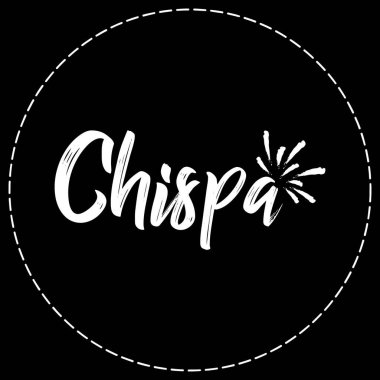 Modern UI Tasarımı için Beyaz Çizgili Çember Chispa Simgesi Eşsiz Tasarım Vektör Logosu