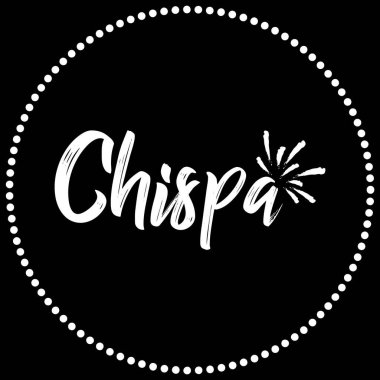 Beyaz Noktalı Çember Chispa Logosu Uygulama Oluşturucular için Özet Vektör Simgesi