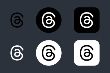 Beyaz arkaplanda mobil uygulama simgesi ve logosu, vektör illüstrasyonu. Tartışmalar meta sosyal medya platformundan.