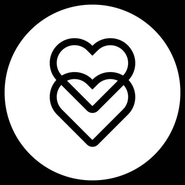 UI UX ve Grafik Kullanımı için eHarmony Circle Beyaz Logo Düzenlenebilir Vektör Simgesi