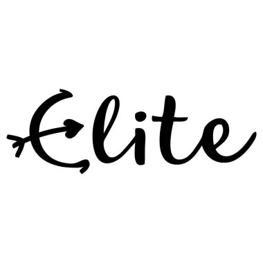 EliteSingle Sözcükleri Kara Logo Düz Simge Vektörü, Şeffaf PNG ve SVG Dosyaları