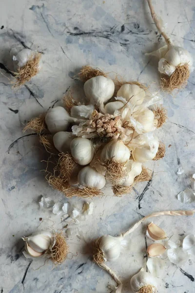 Skupina Garlics Bílém Pozadí — Stockfoto