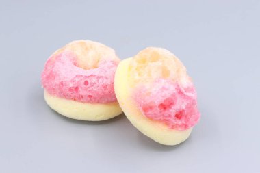 Donmuş kurutulmuş jelibon şekeri.